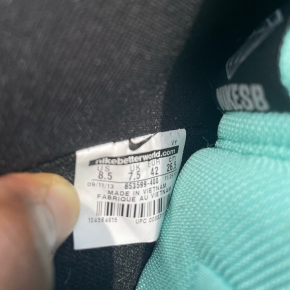 Nike SB Dunk High Tiffany 💎 size 8.5 - Picture 7 of 8